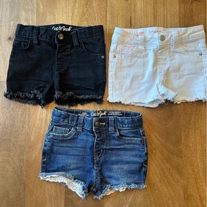 Cat & Jack 2T Denim Shorts Trio